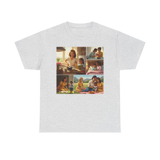 Mothers Day Cherished Moments Unisex Heavy Cotton Tee - Perfect for Mother's Day & Everyday Wear