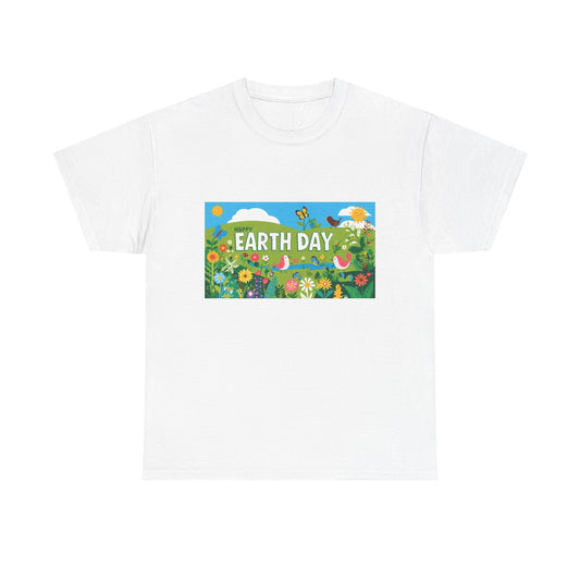 Earth Day Unisex Heavy Cotton Tee – Celebrate Nature with Sustainable Style
